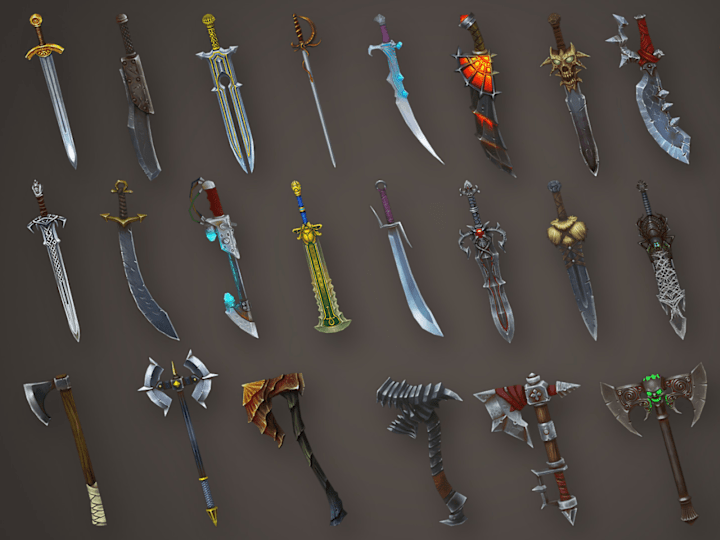 Cover image for 3D Game Asset, weapon, gun, armor, 3d props for game & animation