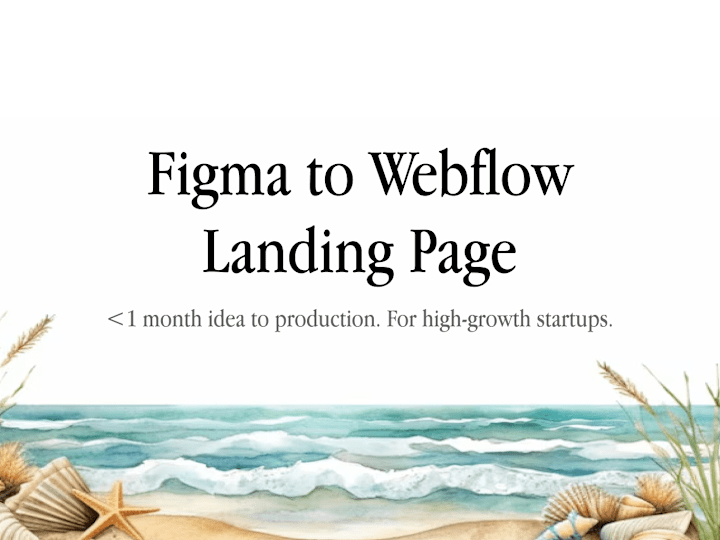 Cover image for 📐 Figma to Webflow Landing Page 