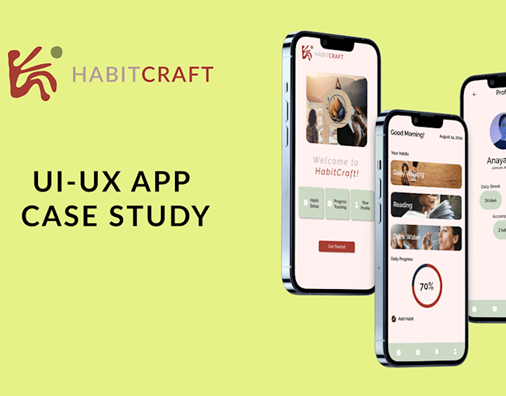 Cover image for HabitCraft - UI UX Case Study :: Behance