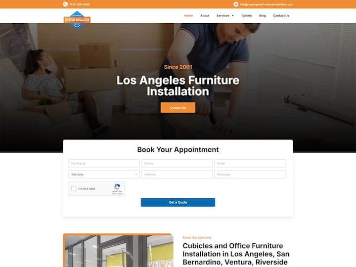 Cover image for Los Angeles Furniture Installation Website Development