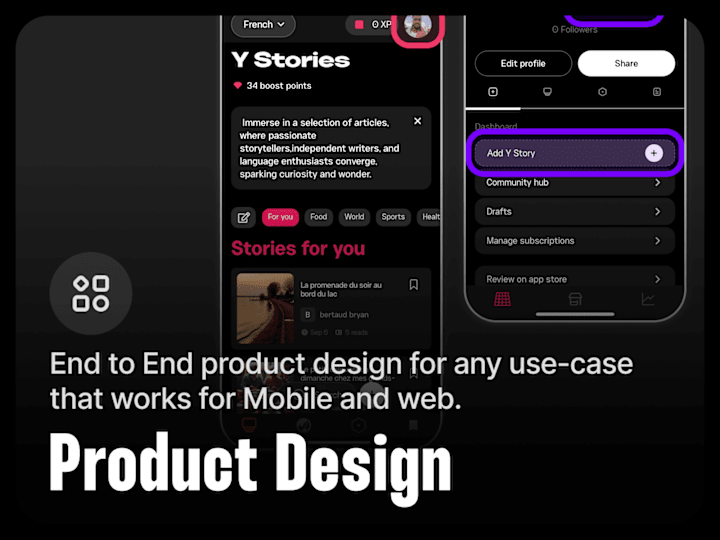 Cover image for Full Stack End to End Product UI/UX for your app