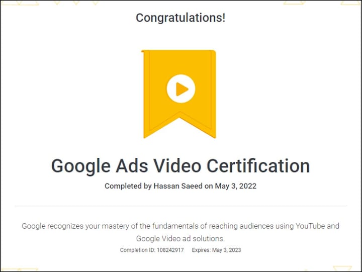 Cover image for Video Ads Certification