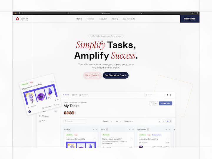 Cover image for FlowTask – Simplifying Productivity for SaaS Teams