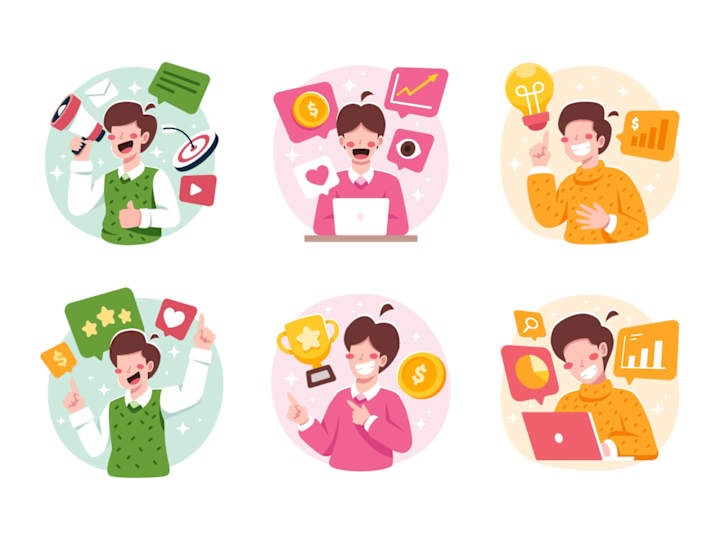 Cover image for Business and Marketing Illustration Set