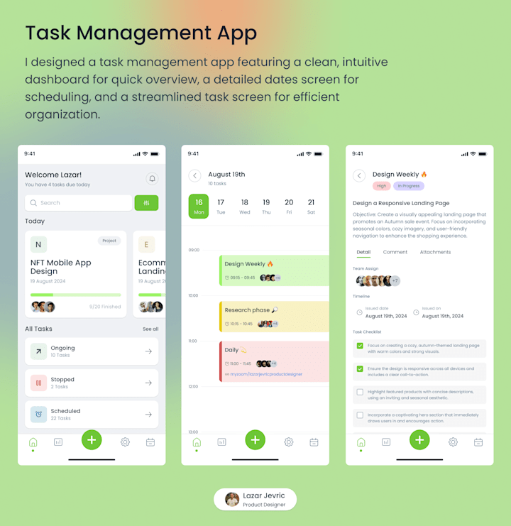 Cover image for Task Management App Design