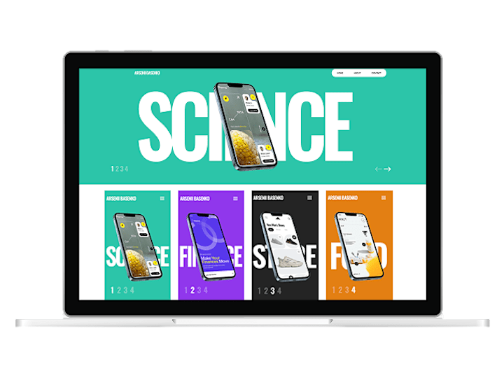 Cover image for Portfolio Website with Custom Slider and Animations