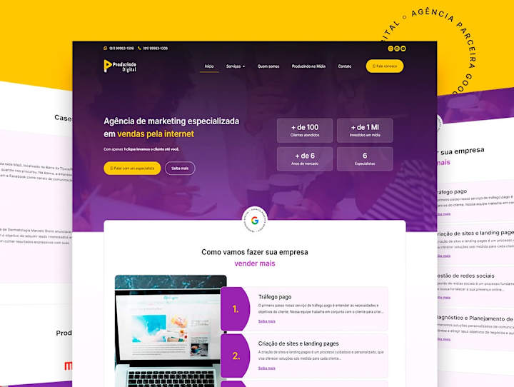 Cover image for Wordpress + Elementor Website - Produzindo Digital