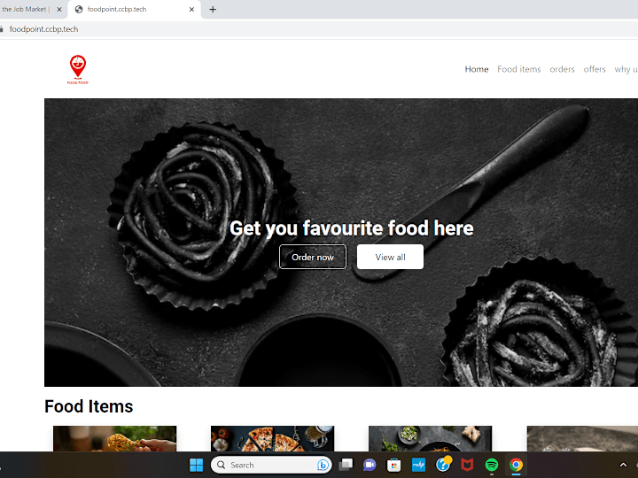 Cover image for Food Munch
(food point web application)