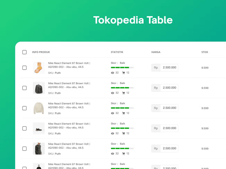 Cover image for Unifying Table Component Experiences across Tokopedia