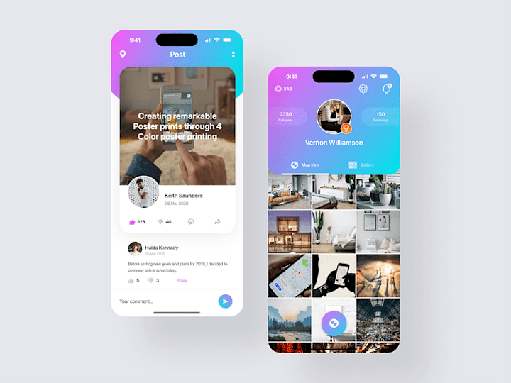 Cover image for Social Media - Dating Network app design