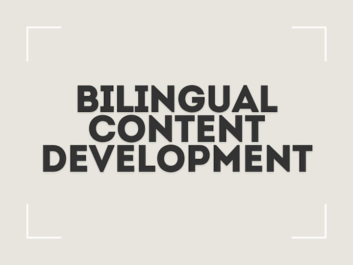 Cover image for Bilingual Content Development