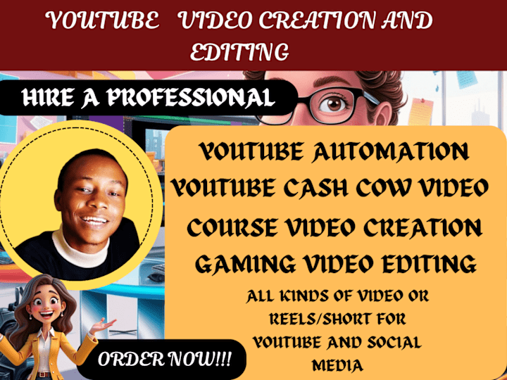 Cover image for I do YouTube video cash cow video faceless video course video