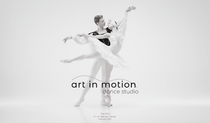 Cover image for Dance Studio Web Design on Behance
