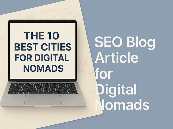 Cover image for SEO-optimized blog article about digital nomads
