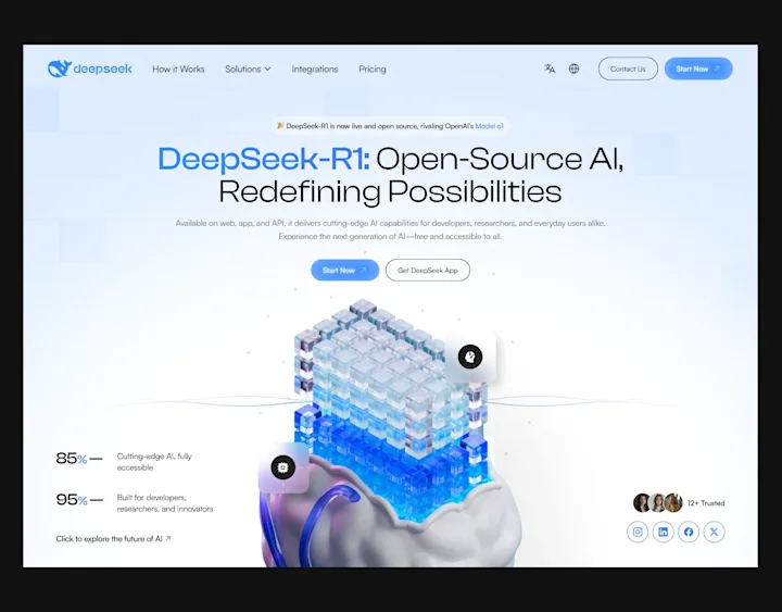 Cover image for Deepseek Header Redesign Concept