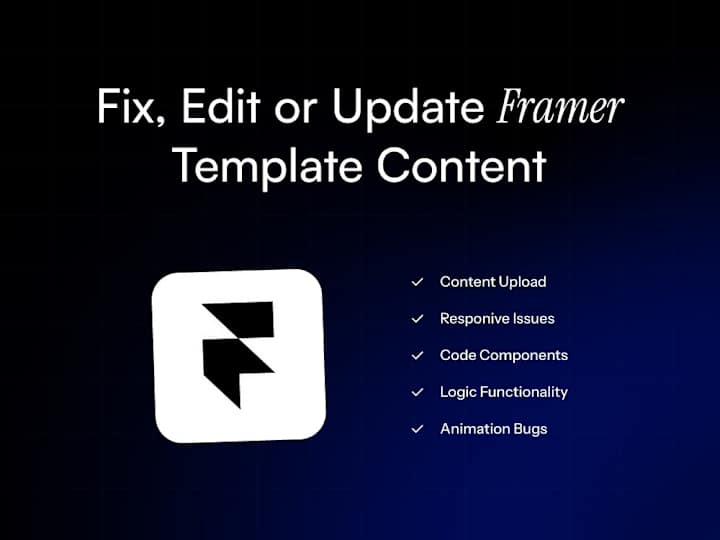 Cover image for Framer Template Edit or Update Content