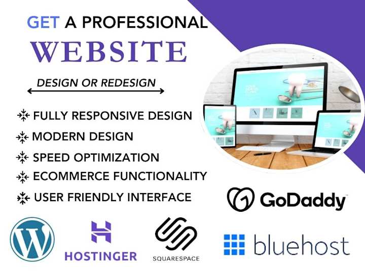 Cover image for I'll design wordpress website on hostinger bluehost godaddy