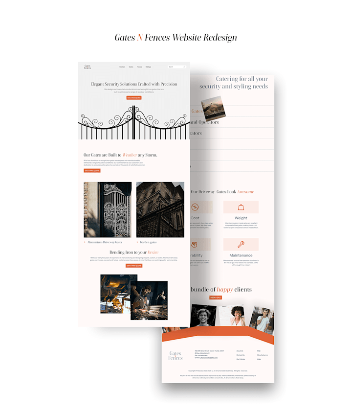 Cover image for Gates N Fences - Website for a Gate and Fencing company :: Beha…