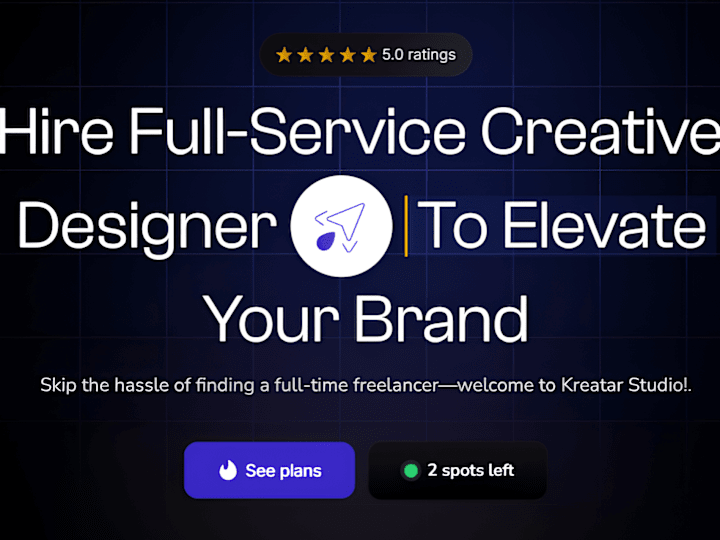 Cover image for Kreatar Studio – A tailored made landing page for an Agency