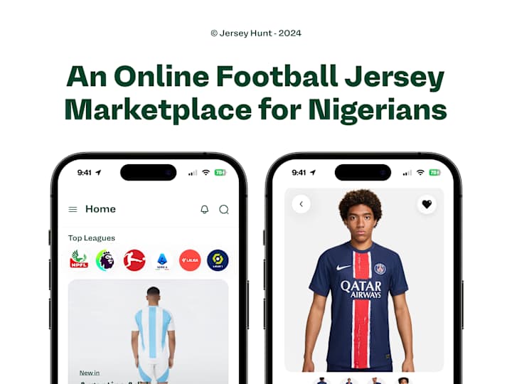 Cover image for JerseyHunt App | Mobile App Design