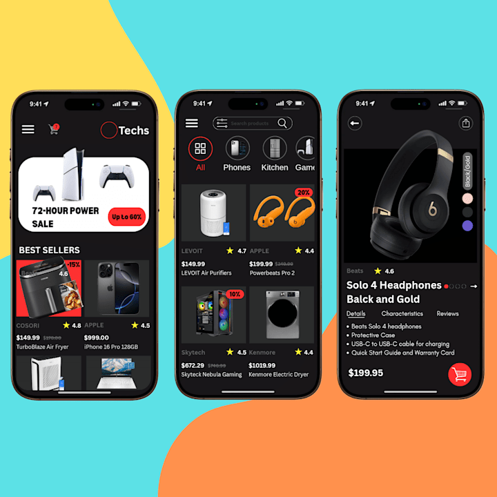 Cover image for Electronics E-commerce UI/UX Design for O Techs