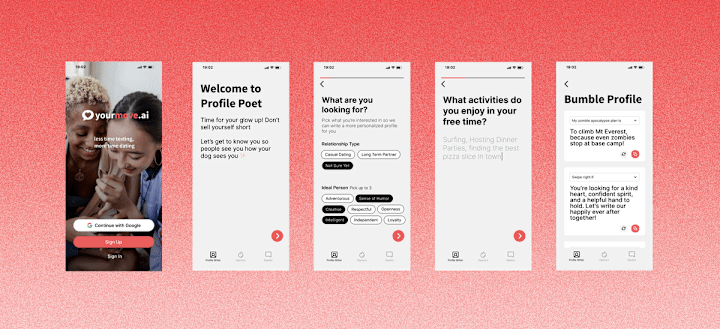 Cover image for YourMove.ai · Profile Poet Redesign for Increased Conversion