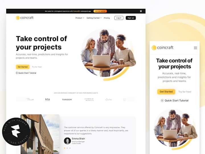 Cover image for Management Software Website for Architects - Coincraft