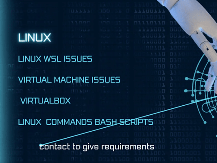 Cover image for I will provide support in Linux systems, operating systems, wsl 