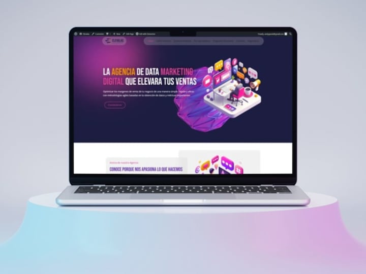 Cover image for Elevalas - Data Marketing Agency WordPress Website Design