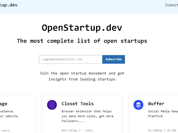 Cover image for OpenStartup.dev