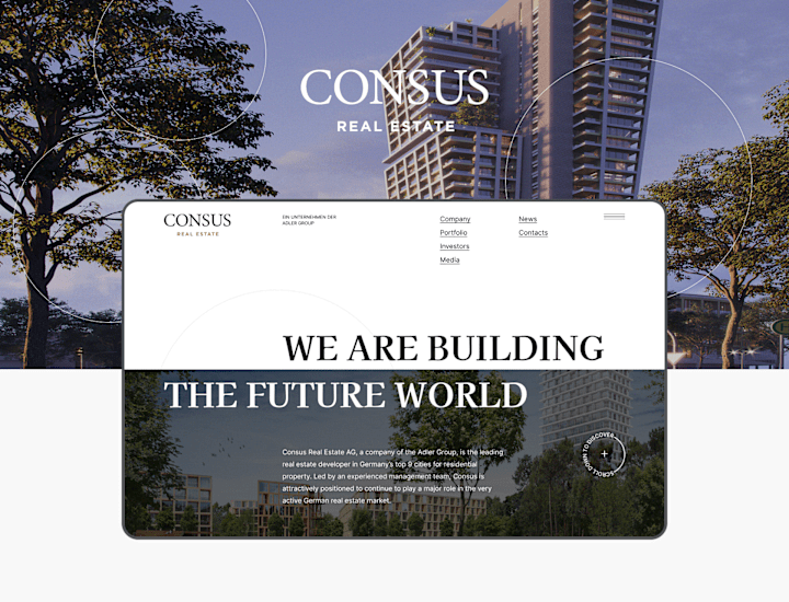 Cover image for Consus - real estate agency website redesign