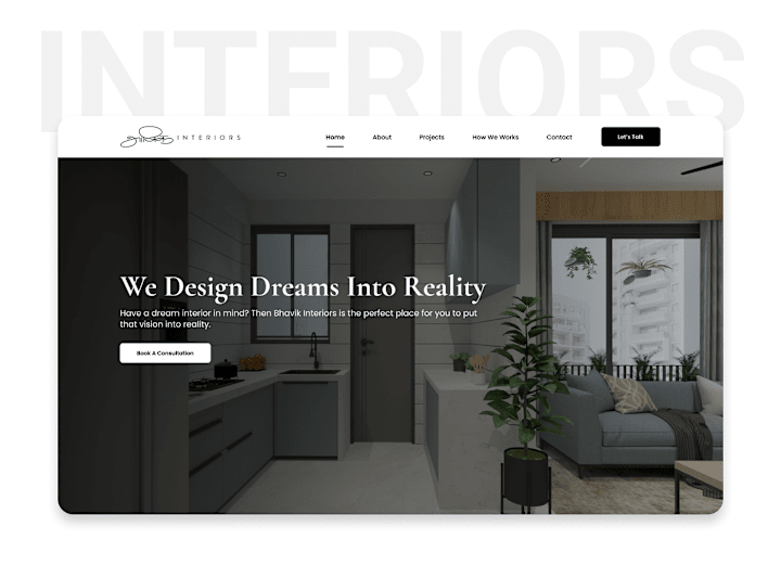 Cover image for Interiors Website UI UX Design | Web UI Design