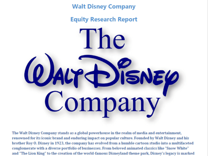 Cover image for Detailed financial and business analysis for Disney