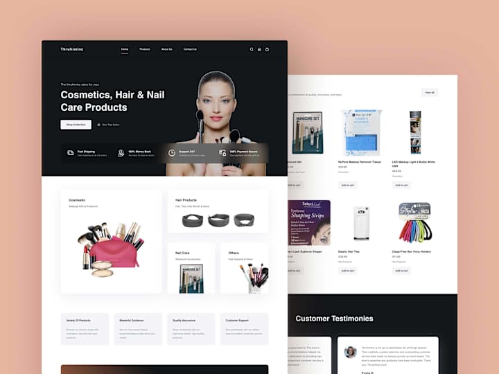 Cover image for ThruhimInc - Simple eCommerce Website Design for an Online Store