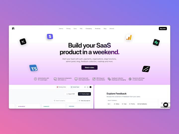 Cover image for Nextbase SaaS boilerplate