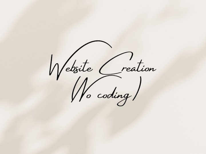 Cover image for Website Creation (No Coding)