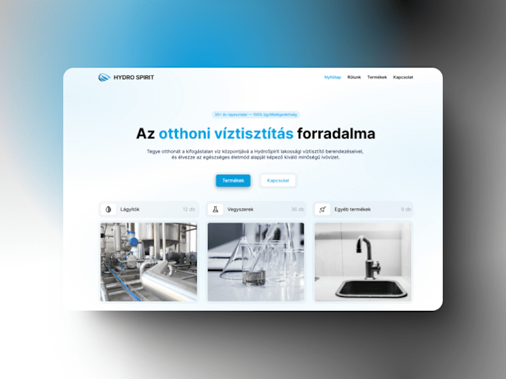 Cover image for Website Design for HydroSpirit – Water Purification Solutions