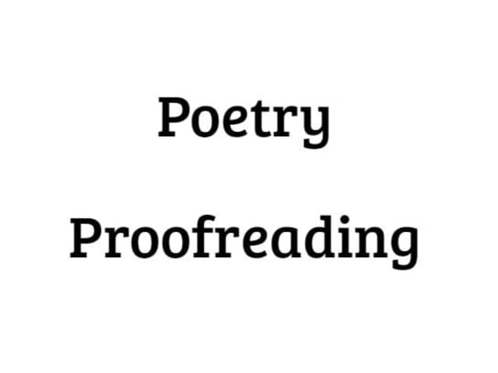 Cover image for Poetry Manuscript Proofreading