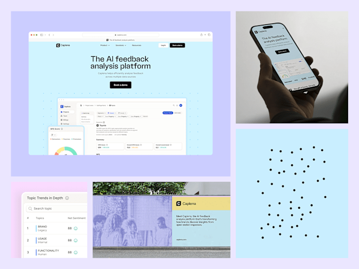 Cover image for Caplena: web design, branding, animation