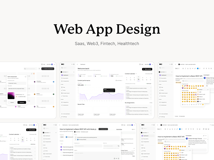 Cover image for Complete Web App Design for Saas, Fintech and Web3