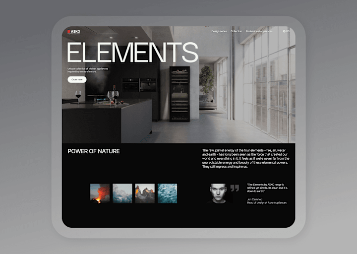 Cover image for ASKO Elements Website Redesign / Landing Page Design