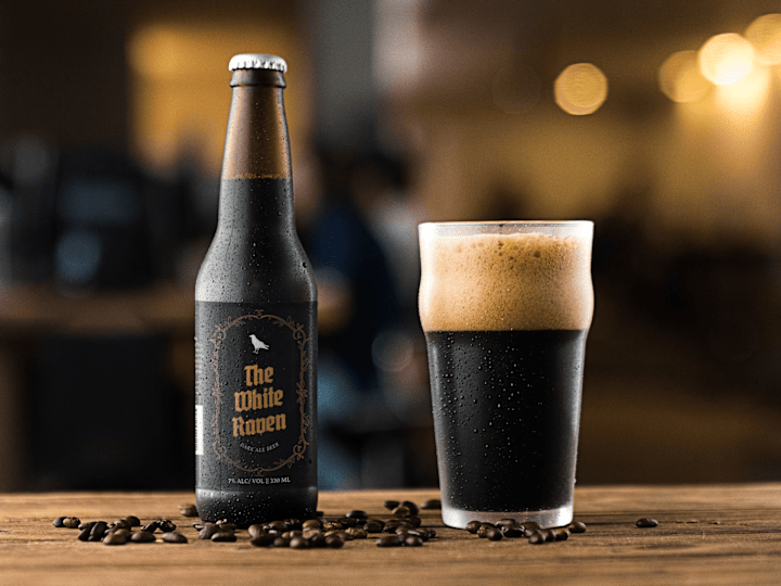 Cover image for The White Raven - Beer Bottle Packaging
