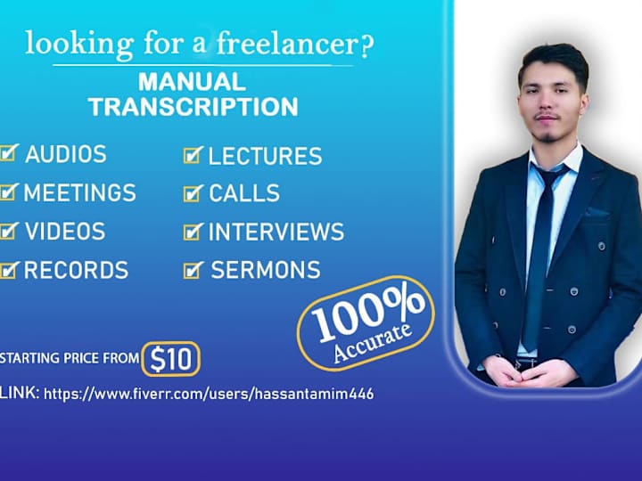Cover image for Accurate And Professional Video Audio Transcription