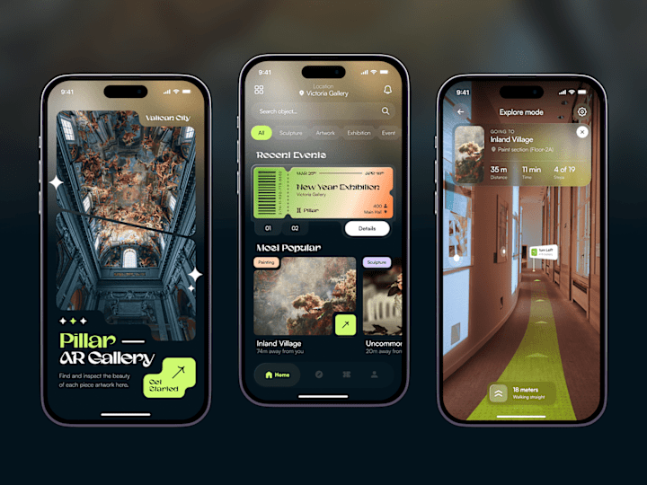 Cover image for AR Art Gallery UI/UX App Design
