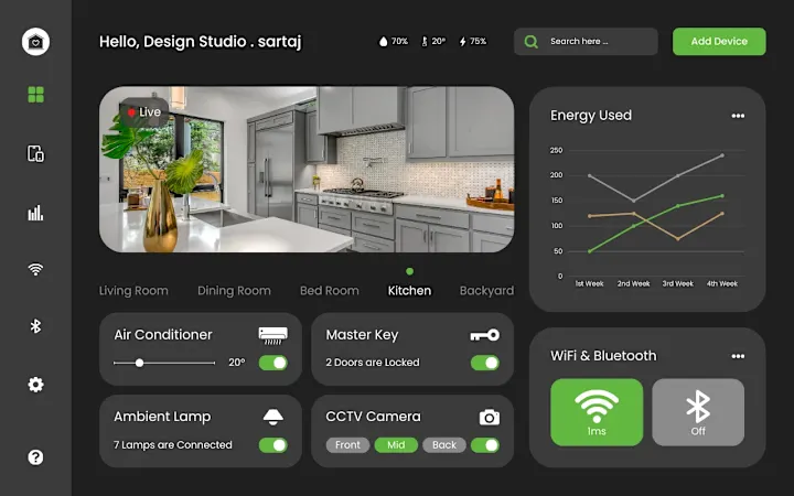 Cover image for Home Dashboard Desktop Prototype