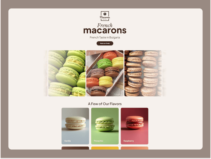 Cover image for Macarons Republic - Landing page built in Framer