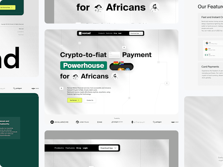 Cover image for Nomad landing page design