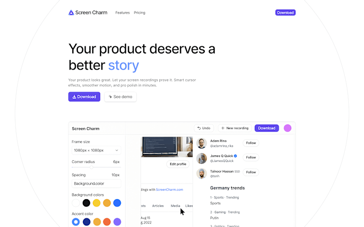 Cover image for Screen Charm Website Redesign