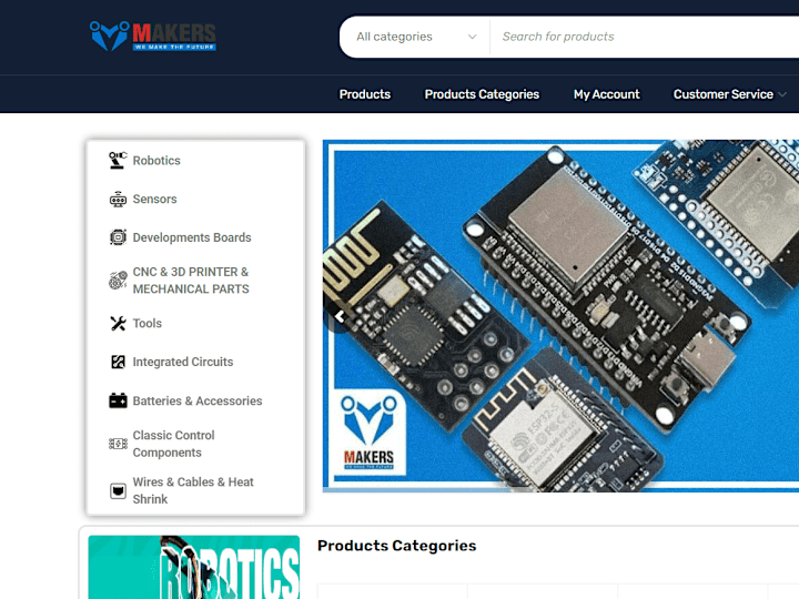 Cover image for Makers Electronics Ecommerce platform