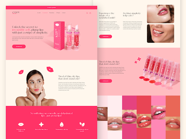 Cover image for CandyPlumb : Lip Gloss Brand Landing Page